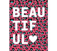 Wee Blue Coo Pink Teal Leopard Word Beautiful Unframed Art Print Poster Wall Decor 12x16 inch