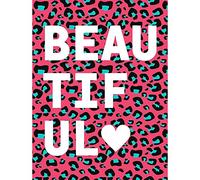 Wee Blue Coo Pink Teal Leopard Word Beautiful Unframed Wall Art Print Poster Home Decor Premium