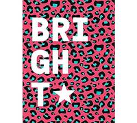 Wee Blue Coo Pink Teal Leopard Word Bright Unframed Art Print Poster Wall Decor 12x16 inch