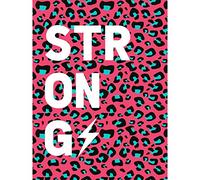 Wee Blue Coo Pink Teal Leopard Word Strong Large Art Print Poster Wall Decor