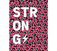 Wee Blue Coo Pink Teal Leopard Word Strong Unframed Art Print Poster Wall Decor 12x16 inch