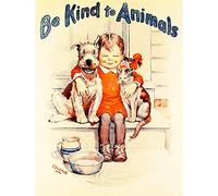 Wee Blue Coo Political Animal Welfare Charity Kid Cat Dog Kind Art Print Poster Wall Decor 12X16 Inch