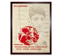 Wee Blue Coo Political Civil Rights Palestine Israel Liberation Art Print Framed Poster Wall Decor 12X16 Inch