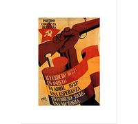Wee Blue Coo POLITICAL COMMUNIST PARTY SPAIN SPANISH CIVIL WAR GUN FRAMED ART PRINT B12X1001