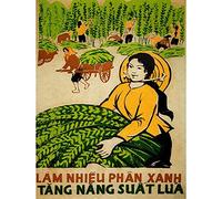 Wee Blue Coo Political Economy Vietnam Fertile Rice Produce Art Print Poster Wall Decor 12X16 Inch