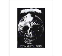 Wee Blue Coo POLITICAL NUCLEAR WEAPON WAR SKULL SWITZERLAND FRAMED ART PRINT MOUNT B12X4543