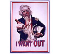 Wee Blue Coo Political Satire Uncle Sam Vietnam War Protest Icon Art Print Poster Wall Decor 12X16 Inch