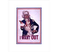 Wee Blue Coo POLITICAL SATIRE UNCLE SAM VIETNAM WAR PROTEST ICON FRAMED ART PRINT B12X5753