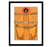 Wee Blue Coo POLITICAL SUFFRAGE WOMEN VOTES VINTAGE ADVERT BLACK FRAMED ART PRINT B12X1095