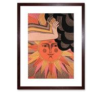 Wee Blue Coo Political USSR Soviet Communism Sun Cloud World Peace Framed Wall Art Print