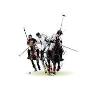 Wee Blue Coo Polo Illustration Sport Horses Art Print Canvas Premium Wall Decor Poster