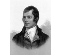 Wee Blue Coo Portrait Of Robert Burns Ayr Scotland Old BW Art Print Poster Wall Decor 12X16 Inch