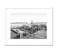 Wee Blue Coo Portsmouth Vintage History Old BW Art Picture Framed Wall Art Print