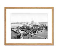 Wee Blue Coo Portsmouth Vintage History Old BW Art Picture Framed Wall Art Print