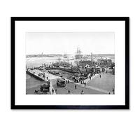 Wee Blue Coo Portsmouth Vintage History Old BW Art Picture Framed Wall Art Print