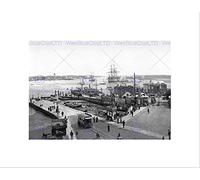 Wee Blue Coo Portsmouth Vintage History Old BW Art Picture Wall Art Print