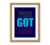 Wee Blue Coo Positivity You Got This Artwork Framed Wall Art Print 18X24 Inch
