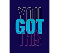 Wee Blue Coo Positivity You Got This Typography Canvas Wall Art Print