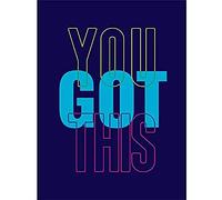 Wee Blue Coo Positivity You Got This Typography Wall Art Print