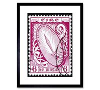 Wee Blue Coo Postage Stamp Ireland Vintage Sword Light Photo Framed Wall Art Print