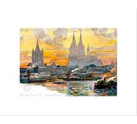 Wee Blue Coo POSTCARD COLOGNE CATHEDRAL PETRUS DOMKIRCHE RIVER GERMAN FRAMED PRINT B12X7479