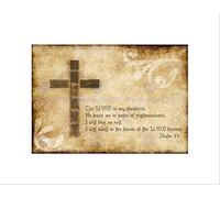 Wee Blue Coo PSALM 23 LORD SHEPHERD CROSS CHRISTIAN RELIGIOUS QUOTE ART PRINT B12X13828