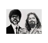 Wee Blue Coo Pulp Fiction Big Lebowski Drawing Art By W.maguire Wall Art Print