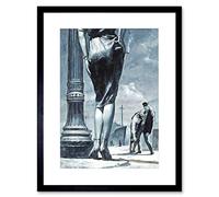 Wee Blue Coo PULP FICTION COVER SAILOR ILLUSTRATION STORY FRAMED ART PRINT B12X7739