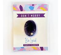 Wee Blue Coo Purple Fluorite Healing Crystal Thumb Worry Stone Clarity and Peace Stress Relief Gift Birthday Energy Stocking Filler Reiki Chakra