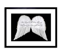Wee Blue Coo Quote An Angel In The House Wings Motivation Framed Wall Art Print