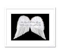 Wee Blue Coo Quote An Angel In The House Wings Motivation Framed Wall Art Print