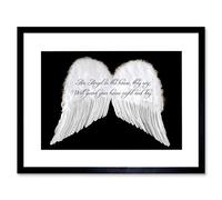 Wee Blue Coo Quote An Angel In The House Wings Motivation Framed Wall Art Print