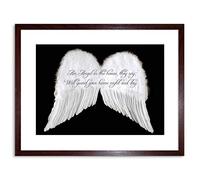 Wee Blue Coo Quote An Angel In The House Wings Motivation Framed Wall Art Print