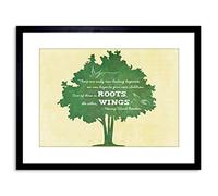 Wee Blue Coo QUOTE BEQUESTS CHILDREN ROOTS WINGS BEECHER IVORY FRAMED PRINT F97X2788