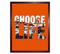 Wee Blue Coo Quote Choose Life Scotland Trainspotting Edinburgh Art Print Framed Poster Wall Decor 12X16 Inch