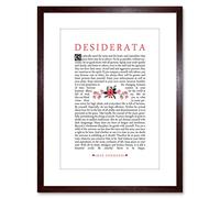 Wee Blue Coo QUOTE DESIDERATA FLORAL EHRMANN TYPOGRAPHY FRAMED ART PRINT F97X13482