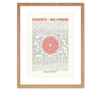 Wee Blue Coo QUOTE DESIDERATA MANDALA EHRMANN TYPOGRAPHY FRAMED ART PRINT F12X11633