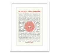 Wee Blue Coo QUOTE DESIDERATA MANDALA EHRMANN TYPOGRAPHY FRAMED ART PRINT F97X13483