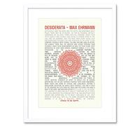 Wee Blue Coo Quote Desiderata Mandala Ehrmann Typography Framed Wall Art Print