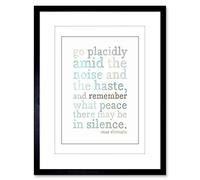 Wee Blue Coo QUOTE DESIDERATA POEM EHRMANN FRAMED PRINT F97X3520