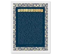 Wee Blue Coo Quote Ehrmann Desiderata Pattern Letters Motivation Artwork Framed Wall Art Print A4