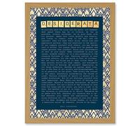 Wee Blue Coo Quote Ehrmann Desiderata Pattern Letters Motivation Artwork Framed Wall Art Print A4