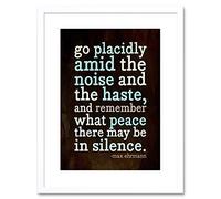 Wee Blue Coo QUOTE EHRMANN DESIDERATA POEM FRAMED PRINT F97X3519