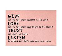 Wee Blue Coo Quote Give Love Trust Listen Wall Art Print