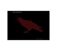 Wee Blue Coo Quote Graphic Poem Raven Edgar Allen Poe Wall Art Print