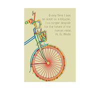 Wee Blue Coo Quote Hg Wells Adult Bicycle Human Race Wall Art Print