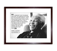 Wee Blue Coo QUOTE LEARNED COURAGE NELSON MANDELA FRAMED PRINT F97X3685