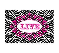 Wee Blue Coo Quote Live Love Laugh Zebra Motivation Wall Art Print