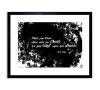 Wee Blue Coo QUOTE MUSICIAN TOM WAITS GOD DEVIL DRUNK FRAMED PRINT F97X6666