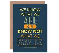 Wee Blue Coo QUOTE PHRASE PROSE SHAKESPEARE HAMLET ACT FOUR GREETINGS CARD